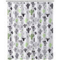 Linge de maison sur Grenoble : Rideaux, stores Unimasa Rideau de douche Cactus Blanc 180x200 cm. . Maison & D&eacute;co > Rideaux, stores.