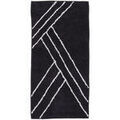 Tapis de bain sur Grenoble : Tapis de bain Guy Levasseur Tapis de bain d&eacute;co g&eacute;om&eacute;trique en coton Noir 60x120 cm. . Maison > Tapis de bain.