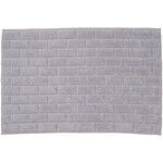 Tapis de bain Guy Levasseur Tapis de bain d&eacute;co brique en coton Gris 50x80 cm. . Maison > Tapis de bain.
