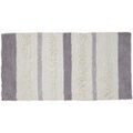 Tapis de bain sur Grenoble : Tapis de bain Guy Levasseur Tapis de bain d&eacute;co en coton tuft&eacute; Blanc 60x120 cm. . Maison > Tapis de bain.