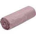Draps housse Stof Drap housse uni vieux rose 160 x 200 cm collection Eden Grenoble