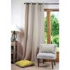Rideaux, stores Stof Un panneau de rideau liseret Jaune &agrave; oeillets couleur Lin Beige 135x250 cm. . Maison & D&eacute;co > Rideaux, stores.