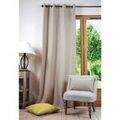 Linge de maison sur Grenoble : Rideaux, stores Stof Un panneau de rideau liseret Jaune &agrave; oeillets couleur Lin Beige 135x250 cm. . Maison & D&eacute;co > Rideaux, stores.