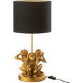 Luminaire sur Grenoble : Lampes &agrave; poser Jolipa Lampe Singes de la sagesse en r&eacute;sine dor&eacute;e 53 cm Dor&eacute; Unique. . Maison & D&eacute;co > Lampes &agrave; poser.