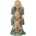 D&eacute;coration sur Grenoble : Statuettes et figurines Jolipa D&eacute;coration &agrave; poser Moines de la sagesse 16 cm Vert Unique. . Maison & D&eacute;co > Statuettes et figurines.