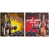 Statuettes et figurines Signes Grimalt Mur Adorno Wine 2U Rouge 40x40 cm. . Maison & D&eacute;co > Statuettes et figurines.