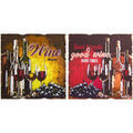 Statuettes et figurines Signes Grimalt Mur Adorno Wine 2U Rouge 40x40 cm. . Maison & D&eacute;co > Statuettes et figurines.