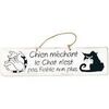 Tableaux, toiles Qualiart Plaque d&eacute;corative en bois - Chien m&eacute;chant - blanc Blanc Unique. . Maison > Tableaux, toiles.