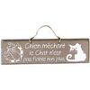 Tableaux, toiles Qualiart Plaque d&eacute;corative en bois - Chien m&eacute;chant - Taupe Marron Unique. . Maison > Tableaux, toiles.