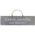 D&eacute;coration sur Grenoble : Tableaux, toiles Qualiart Plaque d&eacute;corative en bois - Entr&eacute;e interdite aux R&acirc;leurs Gris Unique. . Maison > Tableaux, toiles.