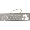 Tableaux, toiles Qualiart Plaque d&eacute;corative en bois - Chien m&eacute;chant - gris clair Gris Unique. . Maison > Tableaux, toiles.