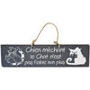 Tableaux, toiles Qualiart Plaque d&eacute;corative en bois - Chien m&eacute;chant - gris fonc&eacute; Gris Unique. . Maison > Tableaux, toiles.