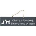 D&eacute;coration sur Grenoble : Tableaux, toiles Qualiart Plaque d&eacute;corative en bois - Chiens bienvenus - noir Noir Unique. . Maison > Tableaux, toiles.