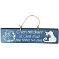 D&eacute;coration sur Grenoble : Tableaux, toiles Qualiart Plaque d&eacute;corative en bois - chien m&eacute;chant - p&eacute;trole Bleu Unique. . Maison > Tableaux, toiles.