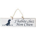 D&eacute;coration sur Grenoble : Tableaux, toiles Qualiart Plaque en bois blanche - J'habite chez Mon Chien