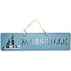 Tableaux, toiles Qualiart Plaque d&eacute;corative en bois bleue - Marseille Bleu Unique. . Maison > Tableaux, toiles.