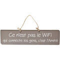 D&eacute;coration sur Grenoble : Tableaux, toiles Qualiart Plaque d&eacute;corative en bois taupe - Ce n'est pas le wifi Marron Unique. . Maison > Tableaux, toiles.