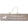 Tableaux, toiles Qualiart Plaque d&eacute;corative en bois taupe - Chien docile Marron Unique. . Maison > Tableaux, toiles.