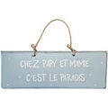 D&eacute;coration sur Grenoble : Tableaux, toiles Qualiart Plaque d&eacute;corative en bois bleu ciel - Chez Papy et Mamy Bleu Unique. . Maison > Tableaux, toiles.