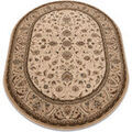 D&eacute;coration sur Grenoble : Tapis Rugsx Tapis en laine OMEGA ovale ARIES fleurs 200x300 cm Beige 200x300 cm. . Maison & D&eacute;co > Tapis.
