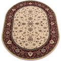 D&eacute;coration sur Grenoble : Tapis Rugsx Tapis en laine OMEGA ovale ARIES fleurs 200x300 cm Beige 200x300 cm. . Maison & D&eacute;co > Tapis.