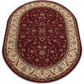 D&eacute;coration sur Grenoble : Tapis Rugsx Tapis en laine OMEGA ovale ARIES fleurs 200x300 cm Rouge 200x300 cm. . Maison & D&eacute;co > Tapis.
