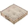 Coussins Stof Coussin Pouf de sol maison couleur ficelle Beige 45x45 cm. . Maison & D&eacute;co > Coussins.