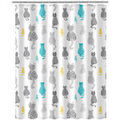Linge de maison sur Grenoble : Rideaux, stores Unimasa Rideau de douche blanc Chats Blanc 180x200 cm. . Maison & D&eacute;co > Rideaux, stores.