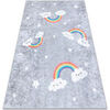 Tapis Rugsx Tapis lavable JUNIOR 52063.801 Arc-en-ciel, nuages 160x220 cm Gris 160x220 cm. . Maison & D&eacute;co > Tapis.