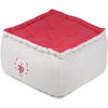 Coussins Stof Pouf de sol Collection Pauline rouge et beige Rouge 40x40 cm. . Maison & D&eacute;co > Coussins.