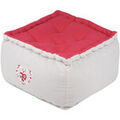 Linge de maison sur Grenoble : Coussins Stof Pouf de sol Collection Pauline rouge et beige Rouge 40x40 cm. . Maison & D&eacute;co > Coussins.