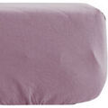 Draps housse Vent Du Sud Drap housse couleur prune en percale de coton 80 fils 90 x 190