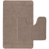 Tapis de bain Guy Levasseur Lot de 2 tapis de bain polyester 50x80cm + 50x40cm taupe
