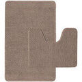 Tapis de bain Guy Levasseur Lot de 2 tapis de bain polyester 50x80cm + 50x40cm taupe Grenoble