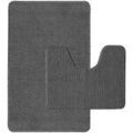 Tapis de bain sur Grenoble : Tapis de bain Guy Levasseur Lot de 2 tapis de bain polyester 50x80cm + 50x40cm anthracite