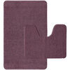 Tapis de bain Guy Levasseur Lot de 2 tapis de bain polyester 50x80cm + 50x40cm violine