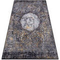 Tapis Rugsx Tapis lavable MIRO 51453.805 Rosette, vintage anti 160x220 cm Gris 160x220 cm. . Maison & D&eacute;co > Tapis.