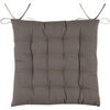 Galettes de chaise Stof Coussin de chaise bicolore r&eacute;versible en coton taupe et lin Marron 40x40 cm. . Maison & D&eacute;co> Galettes de chaise.