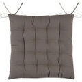 Galettes de chaise Stof Coussin de chaise bicolore r&eacute;versible en coton taupe et lin Marron 40x40 cm. . Maison & D&eacute;co> Galettes de chaise. Grenoble