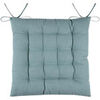 Galettes de chaise Stof Coussin de chaise bicolore r&eacute;versible en coton jade et perle Bleu 40x40 cm. . Maison & D&eacute;co> Galettes de chaise.