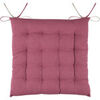 Galettes de chaise Stof Coussin de chaise bicolore r&eacute;versible en coton rose et lin Rose 40x40 cm. . Maison & D&eacute;co> Galettes de chaise.