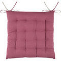 Linge de maison sur Grenoble : Galettes de chaise Stof Coussin de chaise bicolore r&eacute;versible en coton rose et lin Rose 40x40 cm. . Maison & D&eacute;co> Galettes de chaise.