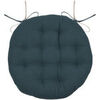 Galettes de chaise Stof Coussin de chaise ronde r&eacute;versible Cobalt et Lin Bleu Unique. . Maison & D&eacute;co> Galettes de chaise.