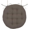 Galettes de chaise Stof Coussin de chaise ronde r&eacute;versible Taupe et Lin Marron Unique. . Maison & D&eacute;co> Galettes de chaise.