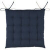 Galettes de chaise Stof Coussin de chaise bicolore r&eacute;versible en coton marine et lin Bleu 40x40 cm. . Maison & D&eacute;co> Galettes de chaise.