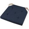 Galettes de chaise Stof Coussin de chaise r&eacute;versible bleu marine et lin en coton 38 cm Bleu Unique. . Maison & D&eacute;co> Galettes de chaise.