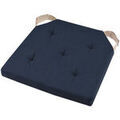 Linge de maison sur Grenoble : Galettes de chaise Stof Coussin de chaise r&eacute;versible bleu marine et lin en coton 38 cm Bleu Unique. . Maison & D&eacute;co> Galettes de chaise.
