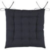 Galettes de chaise Stof Coussin de chaise bicolore r&eacute;versible en coton anthracite Gris 40x40 cm. . Maison & D&eacute;co> Galettes de chaise.