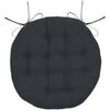 Galettes de chaise Stof Coussin de chaise ronde r&eacute;versible anthracite et gris Gris Unique. . Maison & D&eacute;co> Galettes de chaise.
