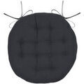 Linge de maison sur Grenoble : Galettes de chaise Stof Coussin de chaise ronde r&eacute;versible anthracite et gris Gris Unique. . Maison & D&eacute;co> Galettes de chaise.